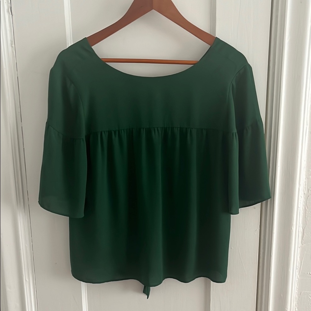 Ann Taylor Green Blouse Small